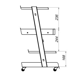 Аверон СПП 1.1 М - столик подкатной приборный (мобильный)